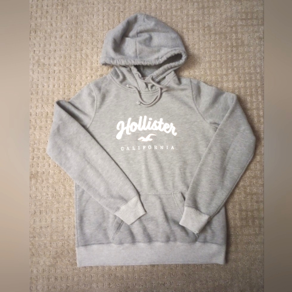 Hollister Heather Gray Drawstring Hoodie